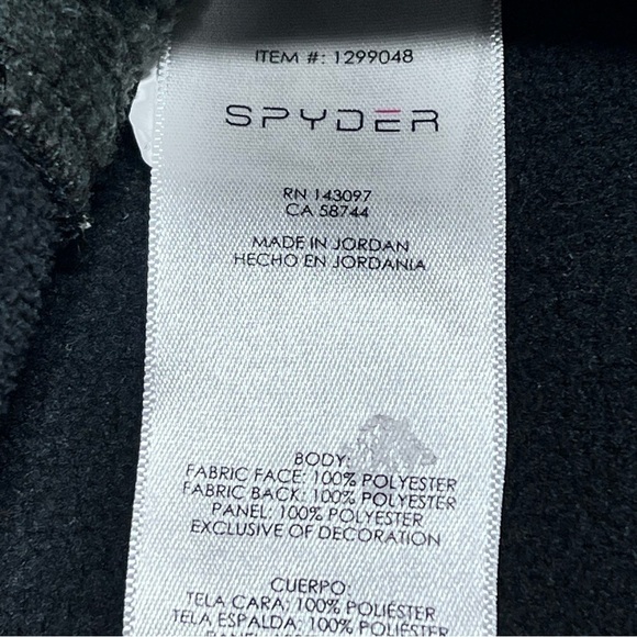 SPYDER Outbound Black 1/4 Zip Fleece Lined Pullover Men's Size L - Picture 16 of 16